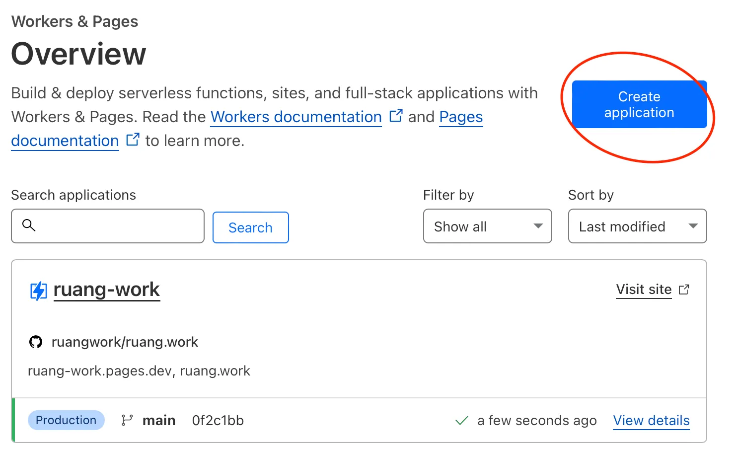Create application